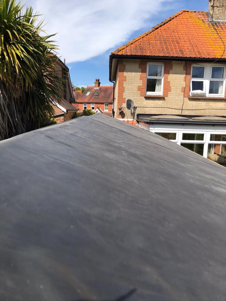 Felt Shed Roof Replaced with Firestone EPDM Permaroof Brighton